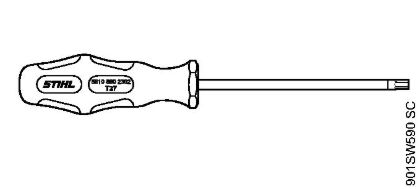 Motosierras de gasolina (MS) 020 (1129) Destornillador T27x150 de la marca Stihl