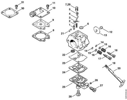 Motosierras de gasolina (MS) 024 SW Carburador WT-426 de la marca Stihl