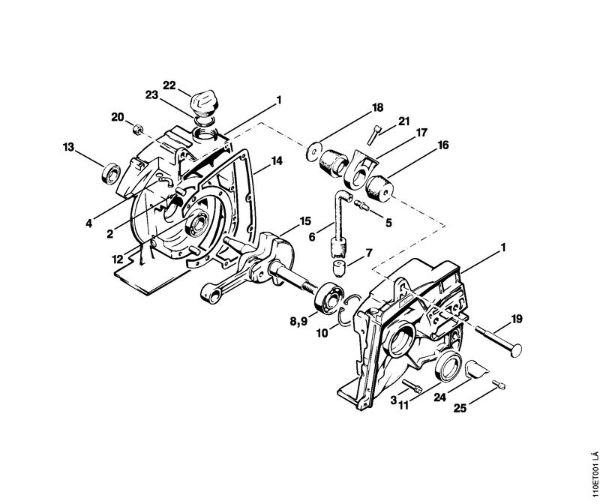 Motosierras de gasolina (MS) 041 AVFBQ Cárter del cigüeóal de la marca Stihl