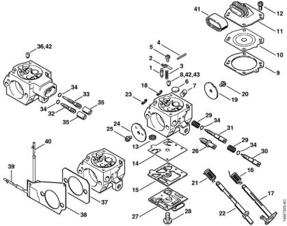 Motosierras de gasolina (MS) 046 W Carburador HD-14, HD-16, HD-24 de la marca Stihl