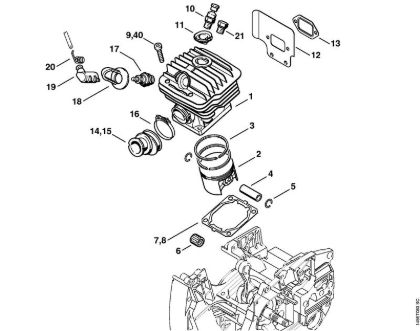 Motosierras de gasolina (MS) 046 W Cilindro de la marca Stihl