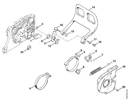 Motosierras de gasolina (MS) 048 Freno de cadena automático de la marca Stihl