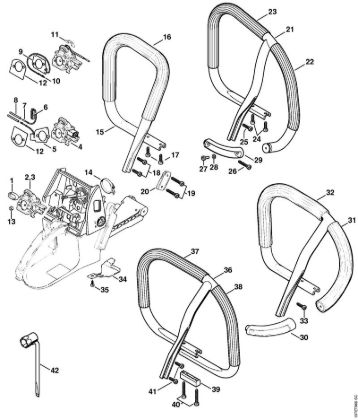 Motosierras de gasolina (MS) 066 W Manillar tubular de la marca Stihl