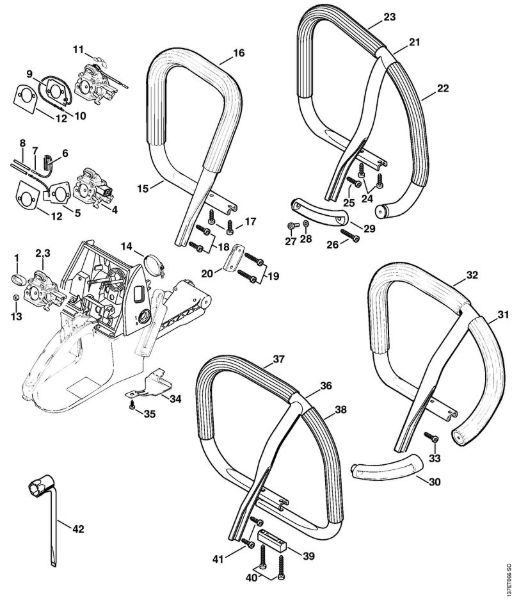 Motosierras de gasolina (MS) 066 W Manillar tubular de la marca Stihl