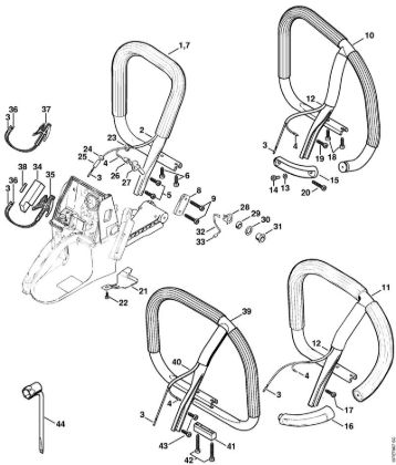 Motosierras de gasolina (MS) 066 W Manillar tubular (Calefacción) de la marca Stihl