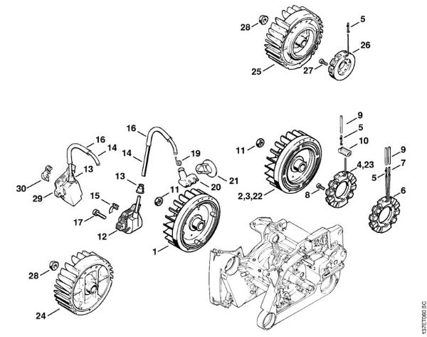 Motosierras de gasolina (MS) 066 W Sistema de encendido de la marca Stihl