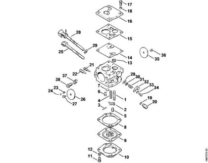 Motosierras de gasolina (MS) 08 SEQ Carburador IVH8 Brosol   X 27 526 677 de la marca Stihl