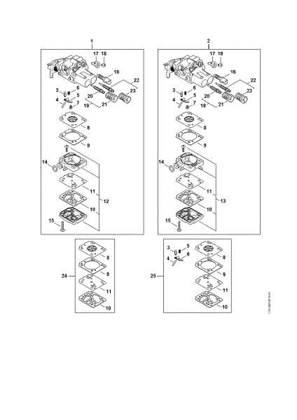 Imagen de Piezas del carburador MS 182