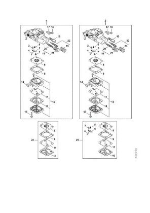Imagen de Piezas del carburador MS 212 C-BE