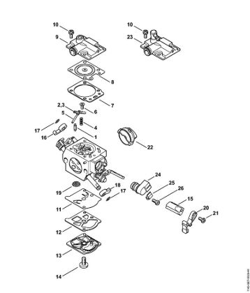 Motosierras de gasolina (MS) MS 241 C-MQ Carburador WTF-1, WTF-3 de la marca Stihl