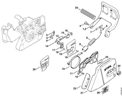 Motosierras de gasolina (MS) MS 260-D Freno de cadena de la marca Stihl