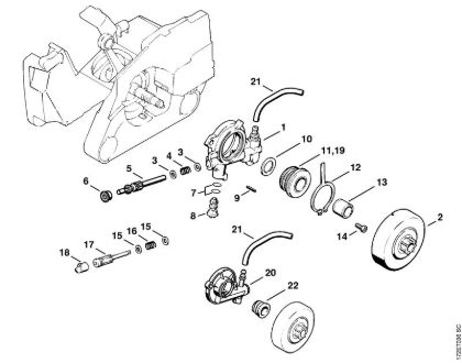 Motosierras de gasolina (MS) MS 260-W Bomba de aceite de la marca Stihl