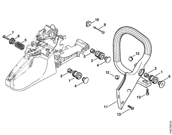 Motosierras de gasolina (MS) MS 270 Systema AV, Manillar tubular de la marca Stihl