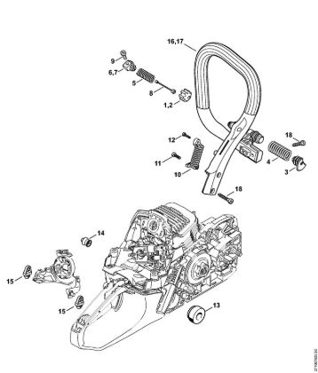 Motosierras de gasolina (MS) MS 271 Systema AV, Manillar tubular de la marca Stihl