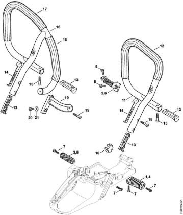 Motosierras de gasolina (MS) MS 441 C-MQ Systema AV, Manillar tubular de la marca Stihl