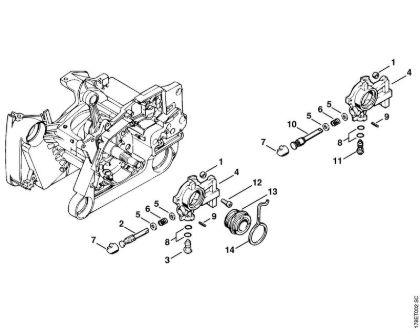 Motosierras de gasolina (MS) MS 660-W Bomba de aceite de la marca Stihl