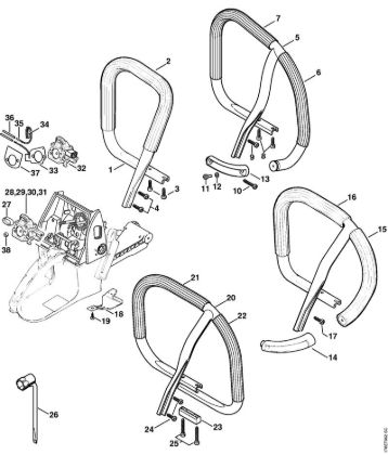Motosierras de gasolina (MS) MS 660-W Manillar tubular de la marca Stihl