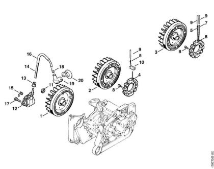 Motosierras de gasolina (MS) MS 660-W Sistema de encendido de la marca Stihl