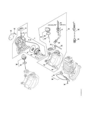 Imagen de Mecanismo de arranque, Depásito de combustible HT 100