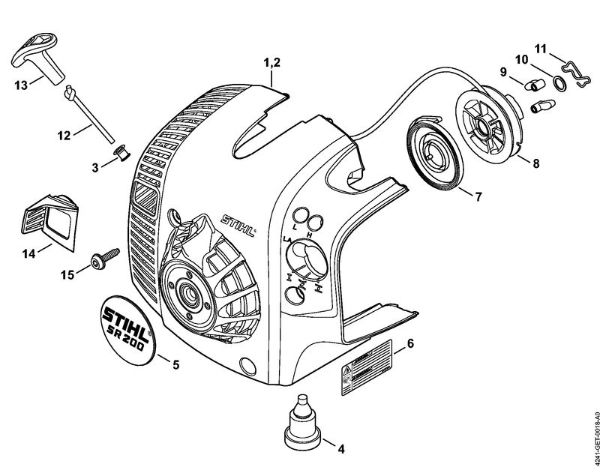 Atomizadores (SR) SR 200-D Mecanismo de arranque de la marca Stihl