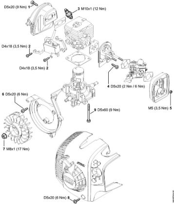 Atomizadores (SR) SR 200-D Pares de apriete de la marca Stihl