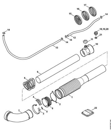 Atomizadores (SR) SR 200-D Tubo flexible tipo acordeón, Tubo de soplar de la marca Stihl