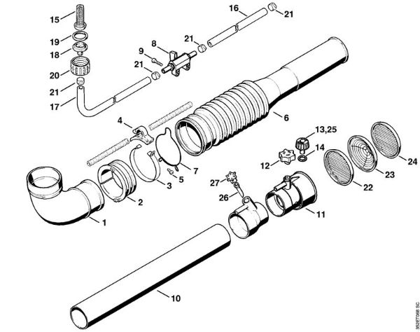 Atomizadores (SR) SR 320 Tubo flexible tipo acordeón, válvula ULV de la marca Stihl