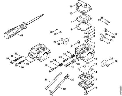 Atomizadores (SR) SR 420 Carburador HD-28, HD-29, HD-45 de la marca Stihl