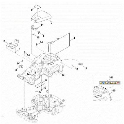 Imagen de B - Parte superior de carcasa RMI 422.0