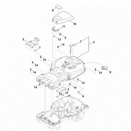 Imagen de B - Parte superior de carcasa RMI 422.2 PC