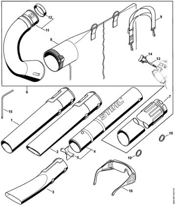 Sopladores (BG, BR) BG 55 C Z KAT Boquilla, Dispositivo de aspiración de la marca Stihl