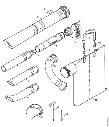 Sopladores (BG, BR) BG 56-D Boquilla, Dispositivo de aspiración de la marca Stihl