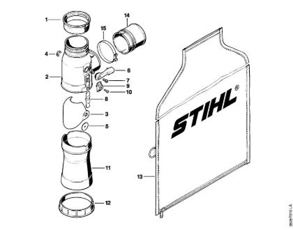 Sopladores (BG, BR) BR 340 Dispositivo de aspiración de la marca Stihl