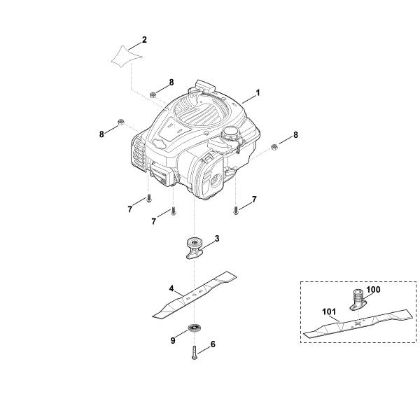 Imagen de C - Motor, cuchilla MB 2.2 R