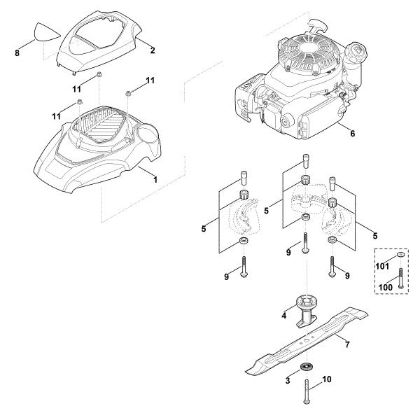 Imagen de D - Motor, cuchilla MB 4.0 R