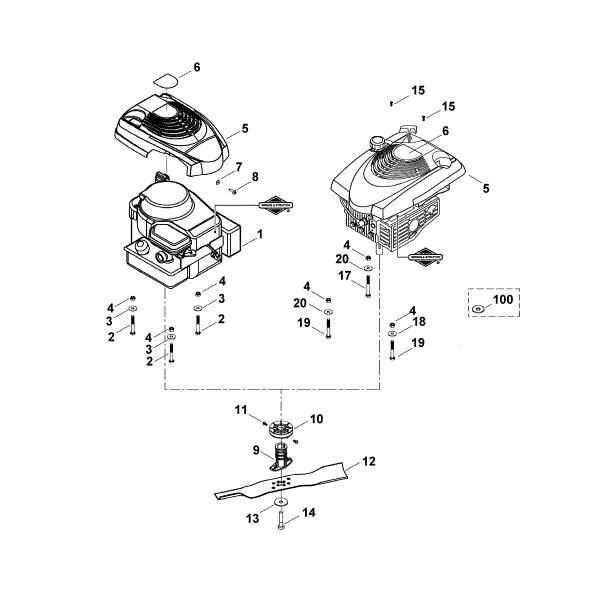 Imagen de D - Motor, cuchilla MB 415