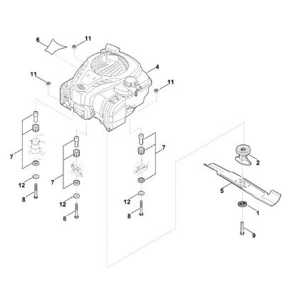 Imagen de D - Motor, cuchilla MB 448.1 PT