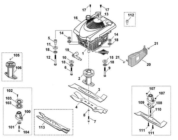 Imagen de F - Motor, cuchilla MB 455 MM