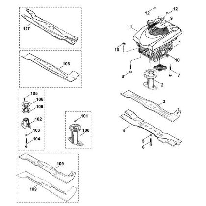 Imagen de E - Motor, cuchilla MB 555 E