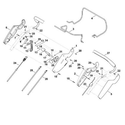 Imagen de A - Parte superior de manillar MB 650.0 OS