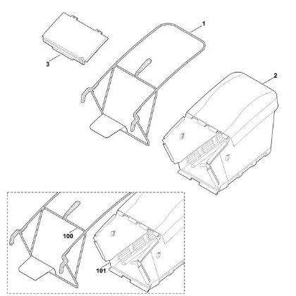 Imagen de H - Saco recogedor de hierba MB 756.0 YS