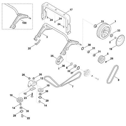 Imagen de E - Eje trasero, Accionamiento LB 540