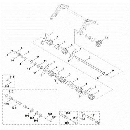 Imagen de F - Unidad de escarificador LB 540