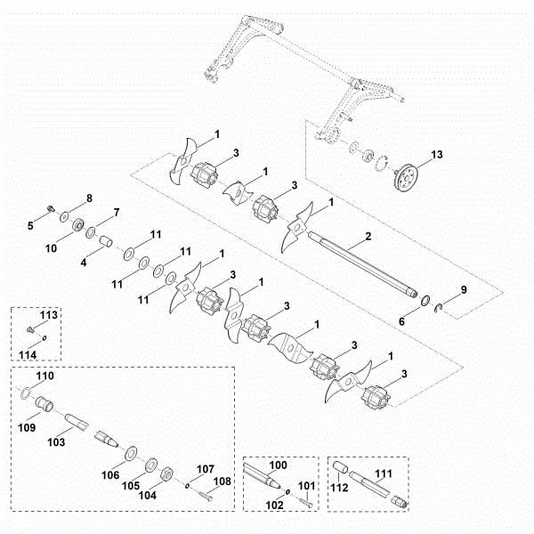 Imagen de F - Unidad de escarificador LB 540