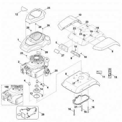 Imagen de C - Cubierta del motor HB 585.1