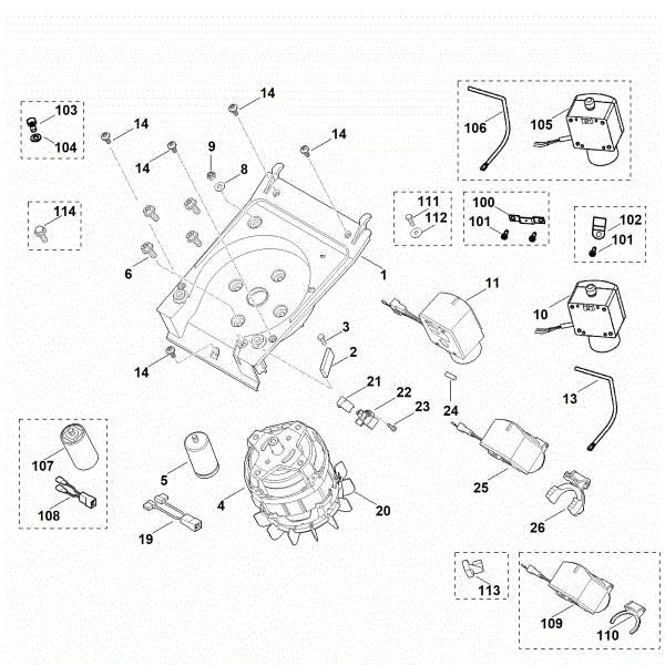 Imagen de C - Motor, interruptor GE 105