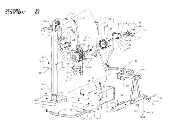 Three phase engine assy SPL 1200 T Log splitter