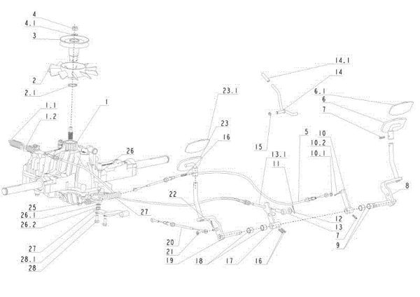 Transmission (1/2) APACHE 92 EVO Cat.2014 Garden tractor