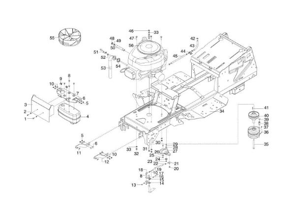 Frame OM 95/15,5 H Garden tractor