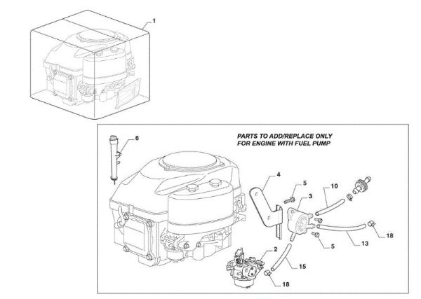 Engine GLX 14-84G Garden tractor